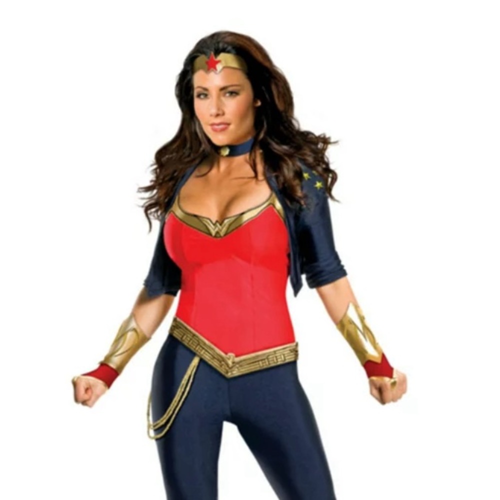 Women's Superhero Costume in Red and Blue